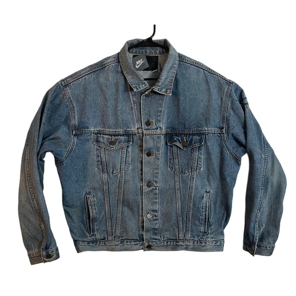 Vintage Nike Denim Heavy Button Down Shirt Mad About You Crew 94-95 XL Adult
